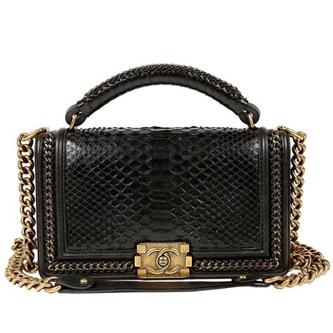 chanel boy bag python|chanel boy small quilted bag.